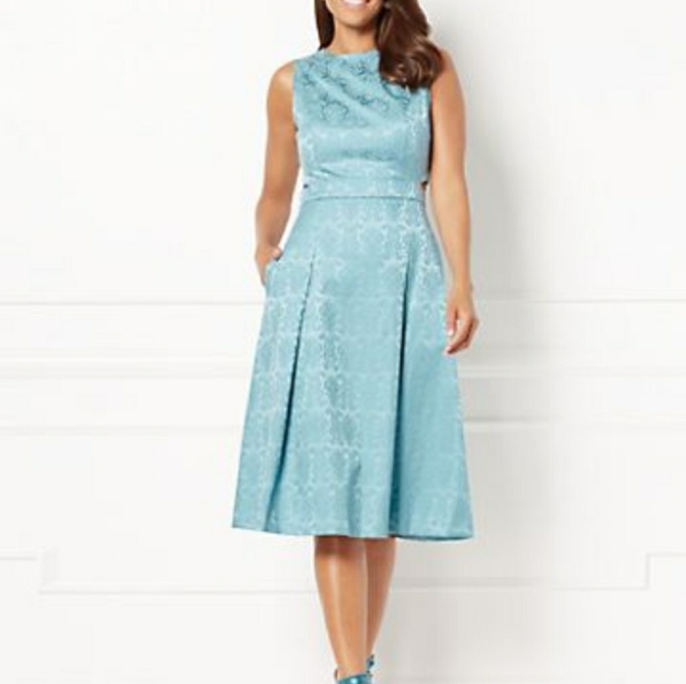 Eva Mendes NWT Grotto Blue Cut Out Dress